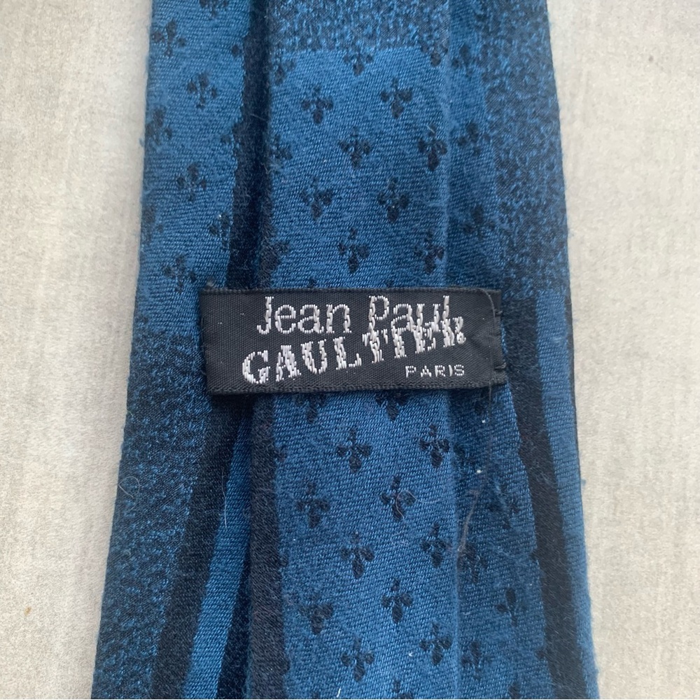 Jean Paul Gaultier Blue Patterned Tie